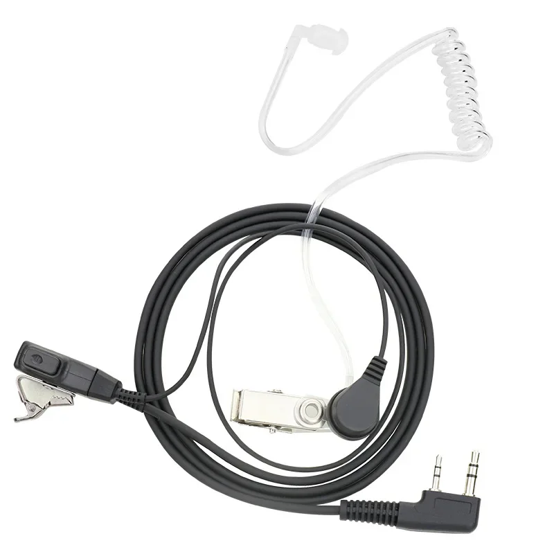2 Pin PTT MIC Headset Covert Acoustic Tube In-ear Earpiece For Kenwood TYT Baofeng UV-5R BF-888S CB Radio Accessories radio earpiece,air tube earphones