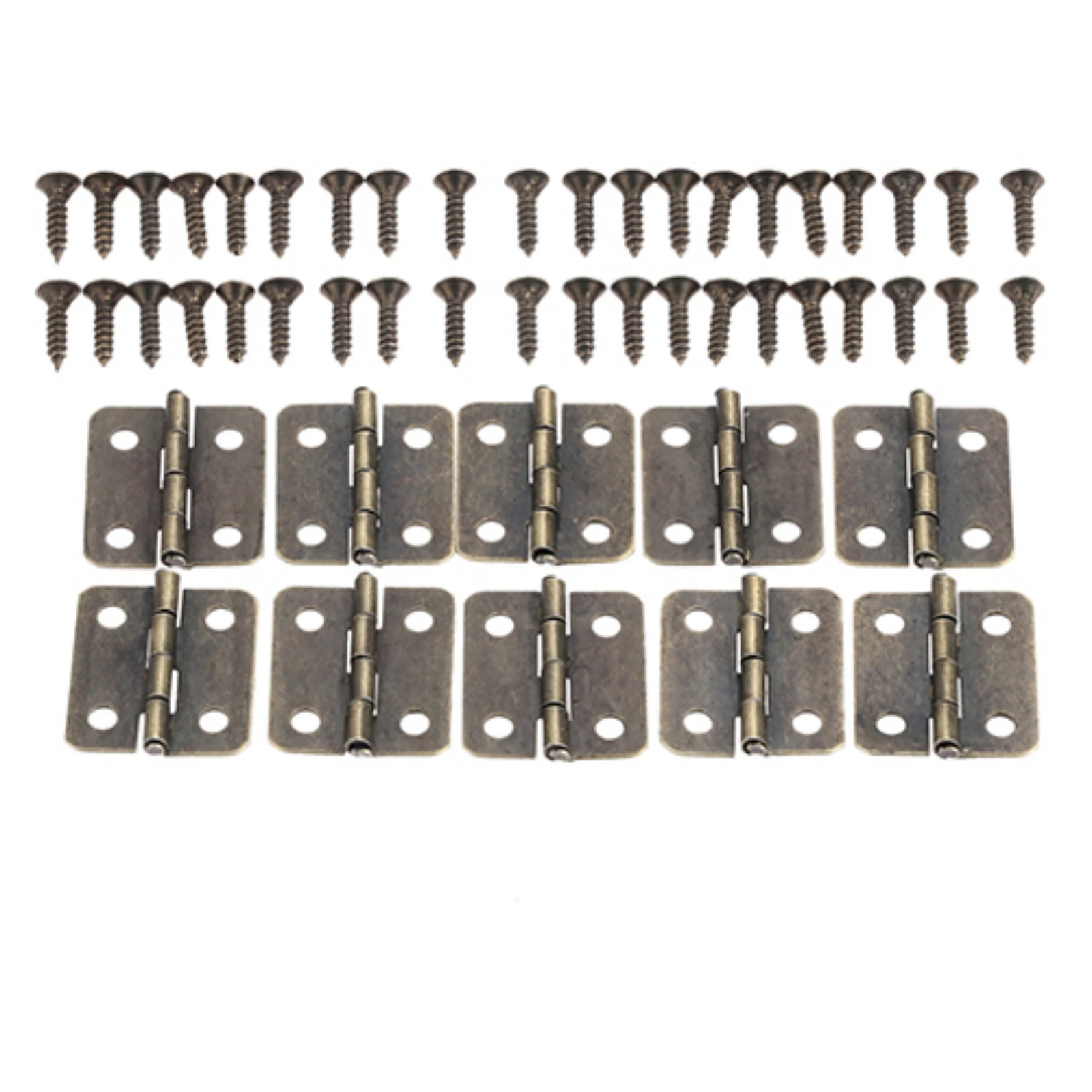 Door Cabinet Luggage Hinges Jewelry Wooden Box Furniture Decoration Hinges with Screws stainless steel door hinges furniture hinge wooden box hinge cabinet door hinges cabinet hinges Antique Bronze/Silver/Gold 10Pcs 18*16mm