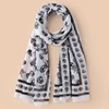 Chiffon Skull Scarf 160*50CM Geometric Printing Pattern Fashion Street Style Holiday Beach Spring Autumn Decorative Shawls New 2