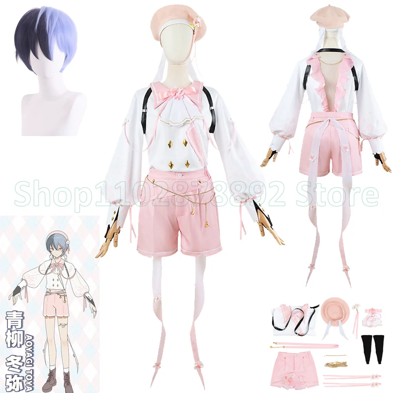 

Game PJSK Toya Cosplay Costume Aoyagi Toya Cosplay Pink Shorts Set Project Sekai Halloween Outfits Women Men Unisex Suit Uniform