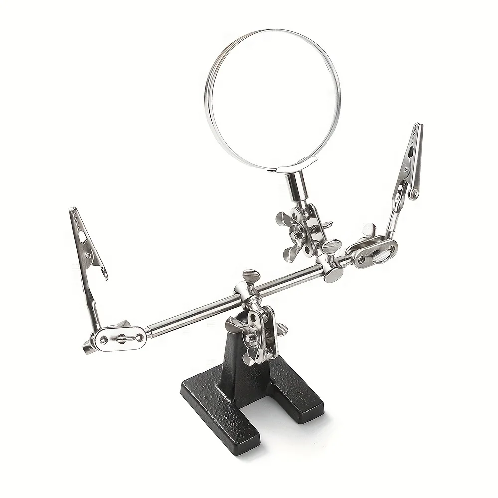Sonew Metal Soldering Stand With 5X Magnifying Glass – Third Hand Tool For Jewelry, Electronics Repair & DIY Projects