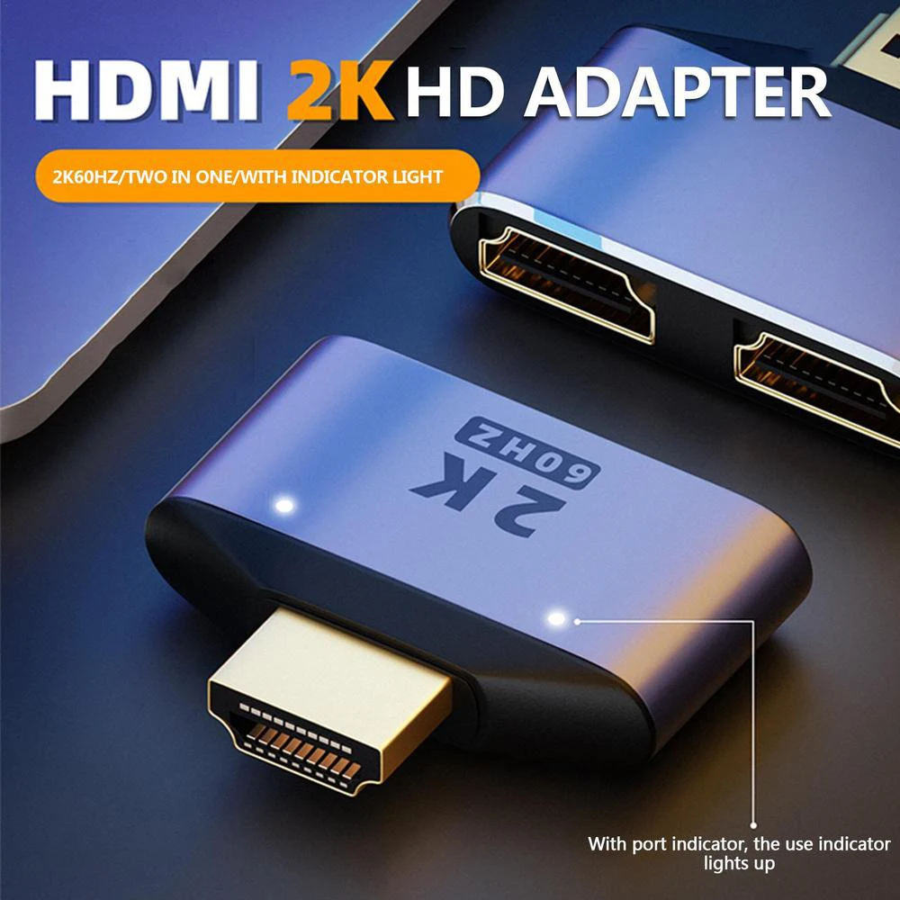 Adaptateur de sortie d'ordinateur HDMI ￠ double HDMI HD 2K