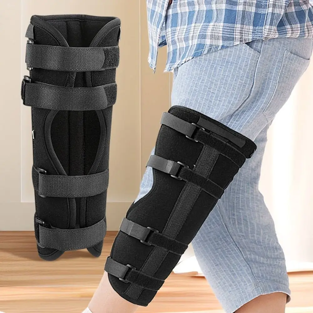 Knee Immobilizer Brace Breathable Knee Brace & Stabilizer Full Leg Support Brace for Surgery Recovery, Knee Injury