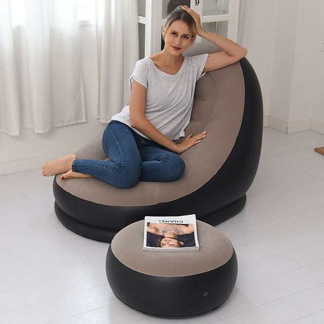 Large Lazy Inflatable Sofa Chairs PVC Lounger Seat Bean Bag Sofas Pouf Puff Couch Tatami Living