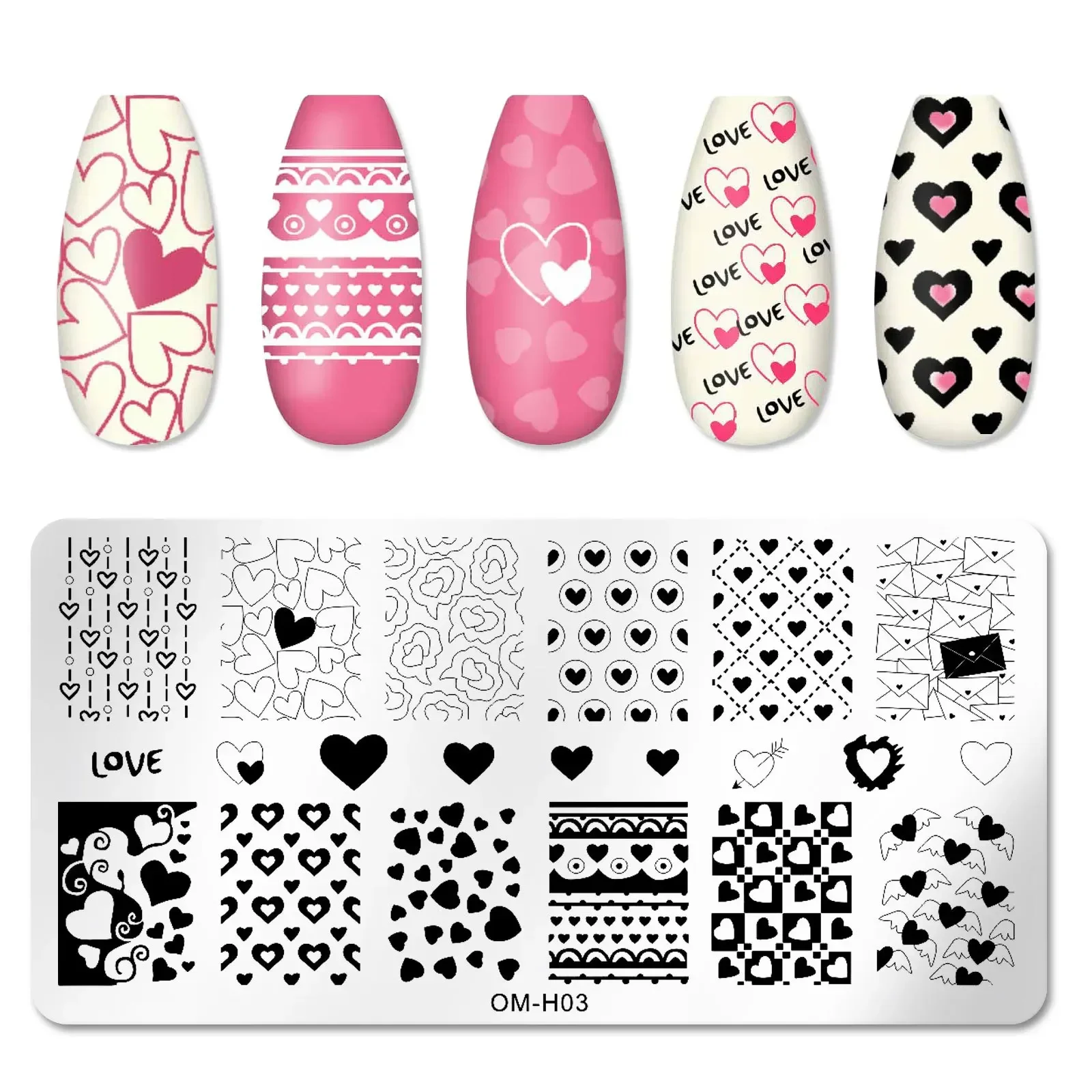 Description Picture 6 of itemTiger Zebra Leopard Print Nail Stamping Plates Animal Image Printing Stencil Nail Stamp Templates Nail Art Tool Nails Decoration