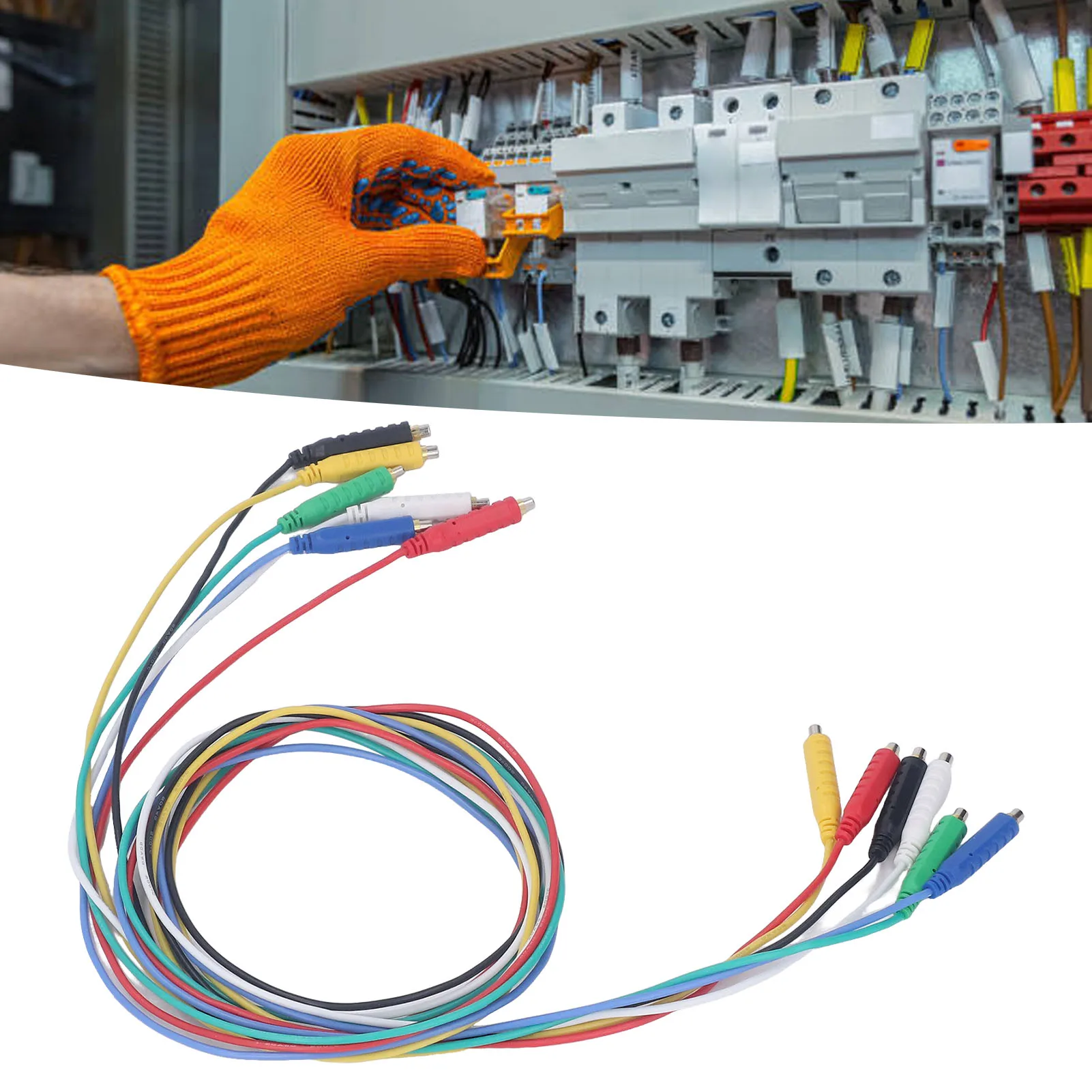 

6PCS Magnetic Test Leads Silicone Soft Flexible Jumper Test Wires 30V AC 5A For Thermostats Control Panels Sensor 20AWG