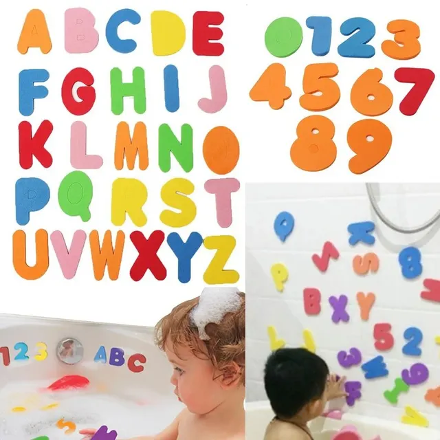36pc Alphanumeric Foam Bath Puzzle – Educational Water Toy 1