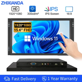 15.6 inch 1920*1080 Capacitive Touch Screen Monitor Industrial LCD Display with VGA HDMI BNC USB AV for CNC/Kiosk 1