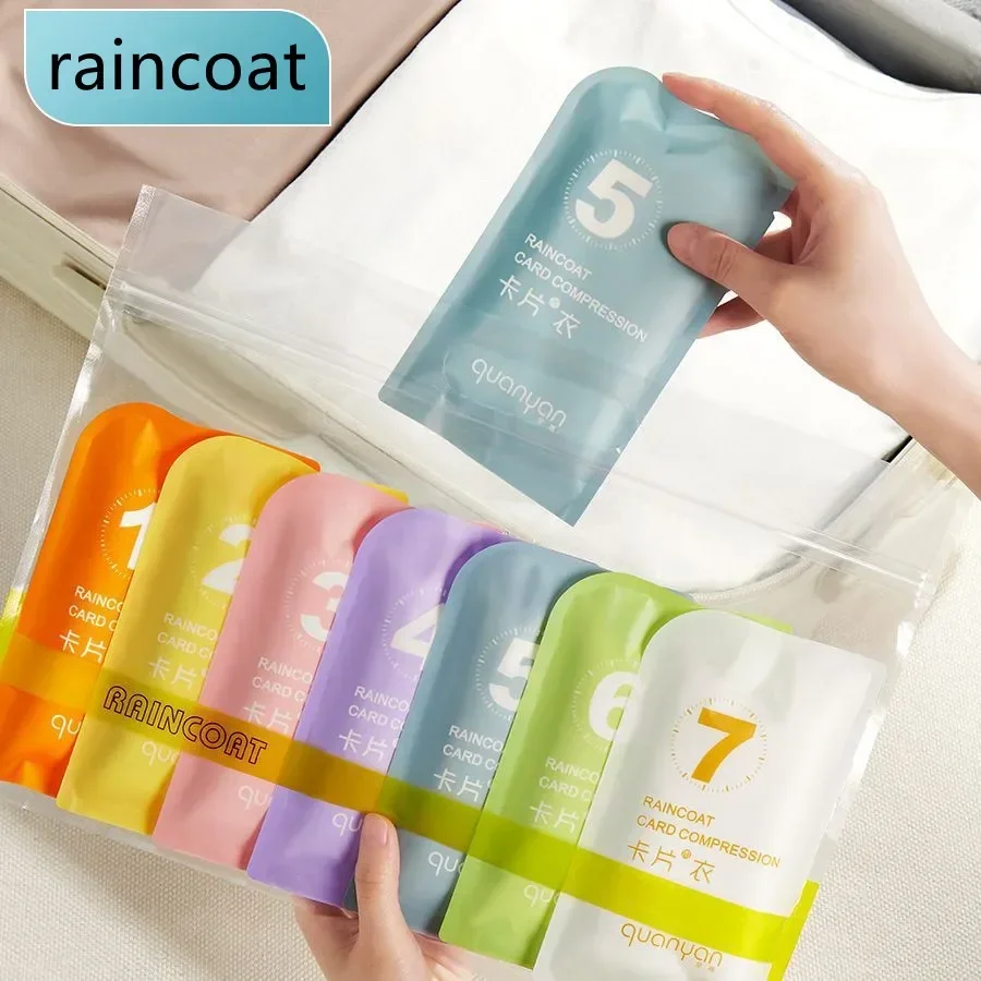 Raincoat 4PCS Portable Thickened Waterproof Women Men Disposable Camping Rain Cover Travel Supplies