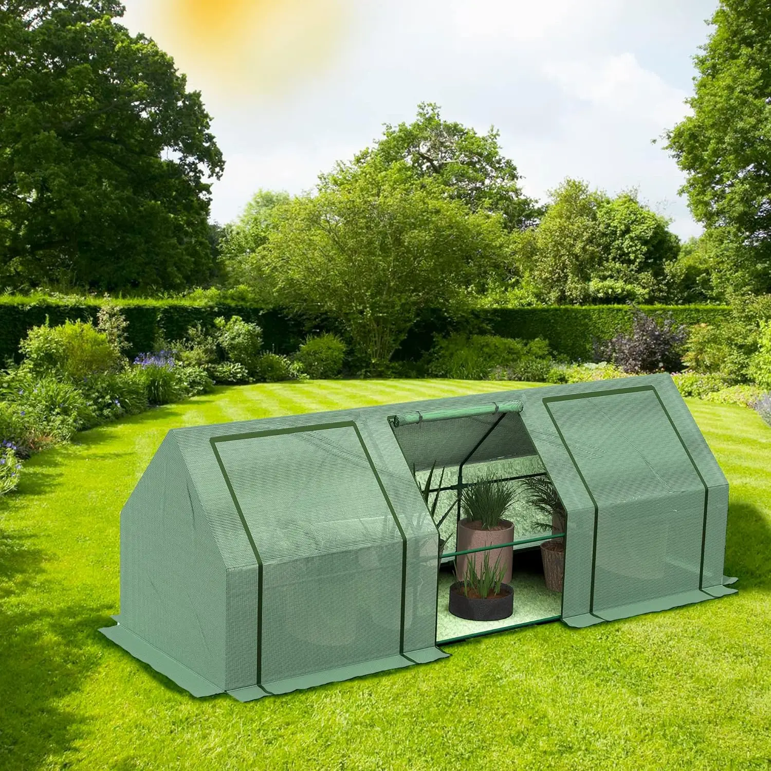 

Outdoor Green House Kits to Build 106 x 35 x 35 Inch Tunnel Small Greenhouses for Outdoors Portable Greenhouses with Cover