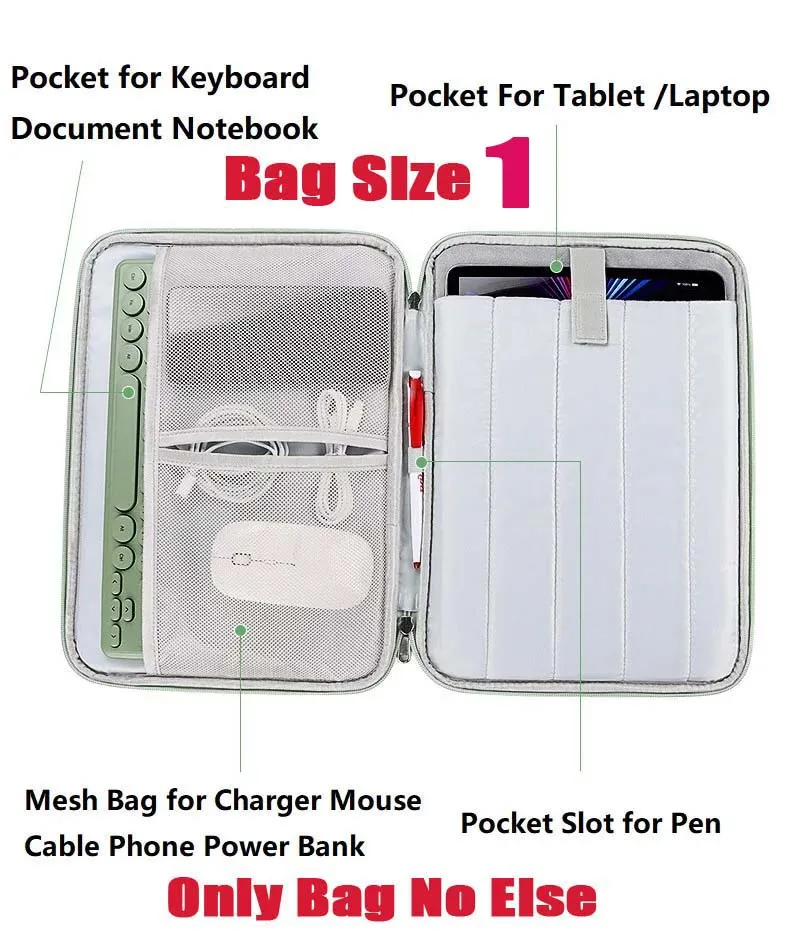 Wasserdichte Tablet Tasche Mit Griff Für Maus Und Tastatur_voghion.com