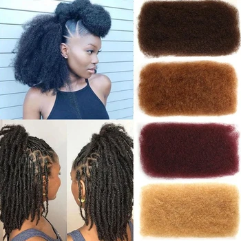 100% Human Hair Afro kinky Curly Bulk For Braiding 30g/pc Human Hair Dreadlock Brazilian Remy Twist Braids Hair No Weft 1