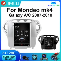 Autoradio Android 10.0, 4G, Carplay, stéréo, lecteur multimédia vidéo, 2 Din, pour voiture Ford Mondeo mk4, Galaxy A/C (2007 – 2010), Style Tesla 