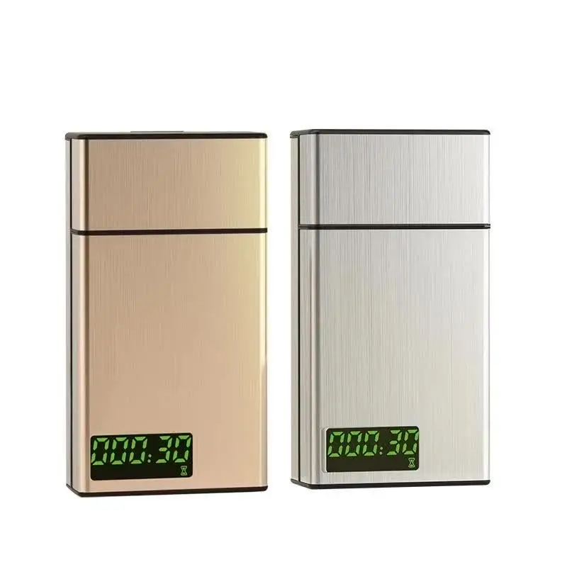 smart cigarette case Intelligent Cigarette Case standardCapacity USB Charging Metal Cigarette Box  Timing Lock LED Display Quit Smoking Control Device