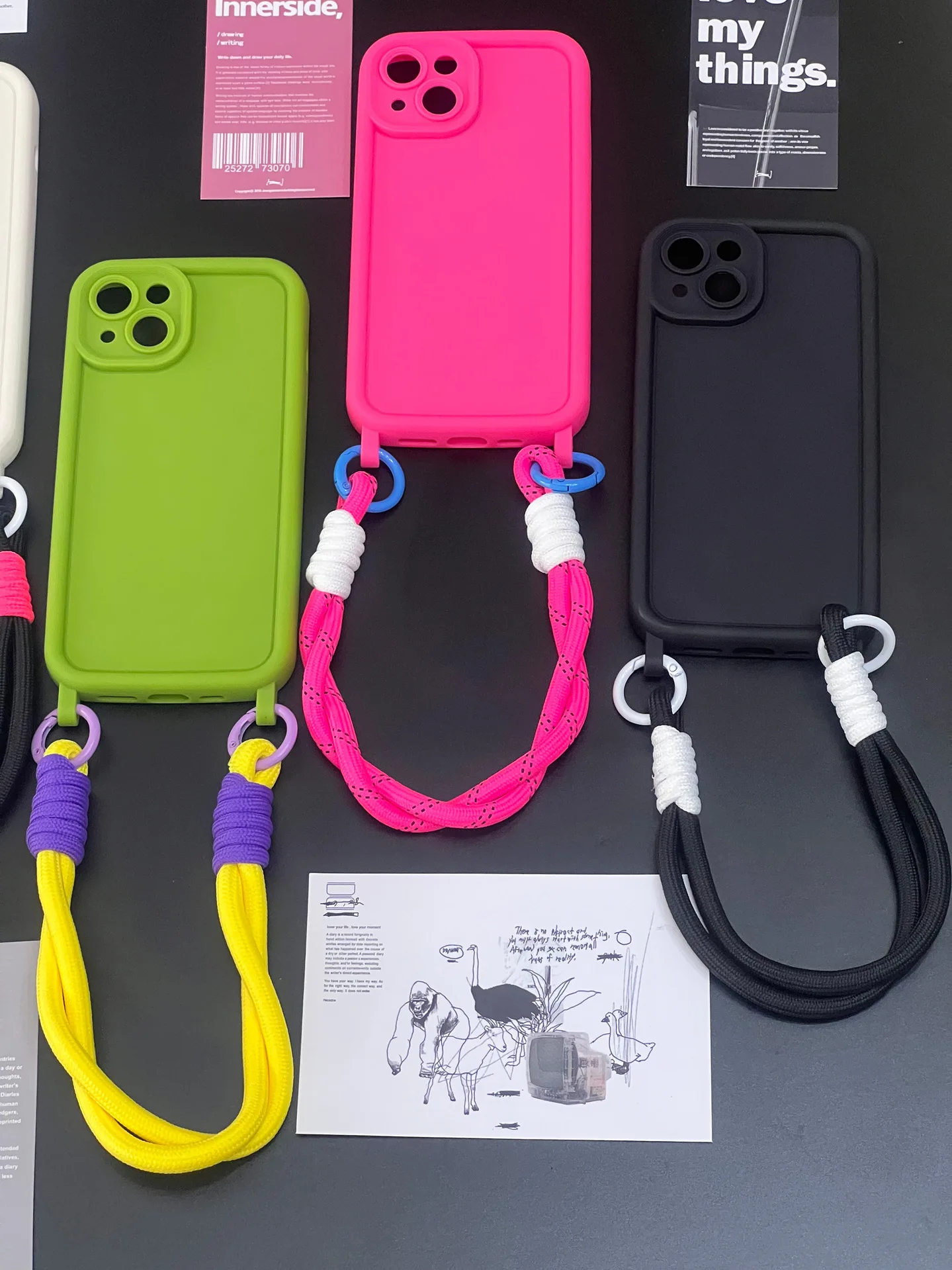 Ins Korea Candy Colors Anti-lost Soft silicon Hand Strap Phone Case For iPhone 15 14 13 12 11 Pro Max Plus + Lens protect Cover