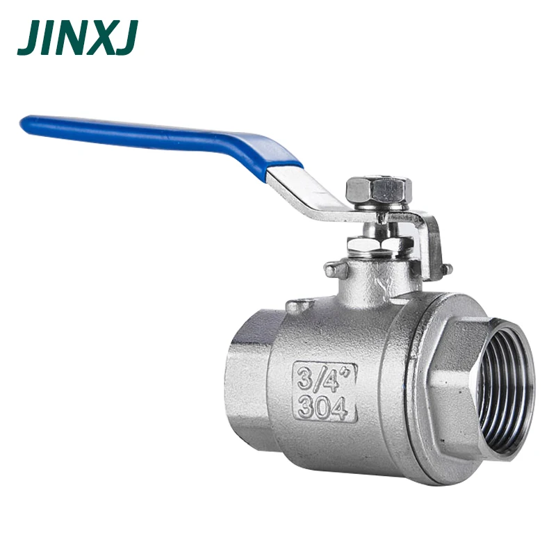 Valvola a sfera in acciaio inox 3/4 pollici BSP, femmina a femmina, 1 valvola a porta standard di tipo PC per acqua, petrolio e gas