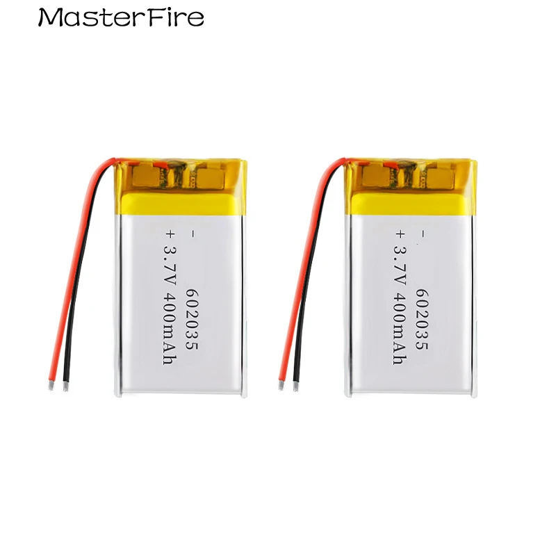 2-10PCS 602035 3.7V 400mah נטענת ליתיום פולימר סוללה עבור שלט רחוק צעצוע קול מקליט Bluetooth אוזניות תא