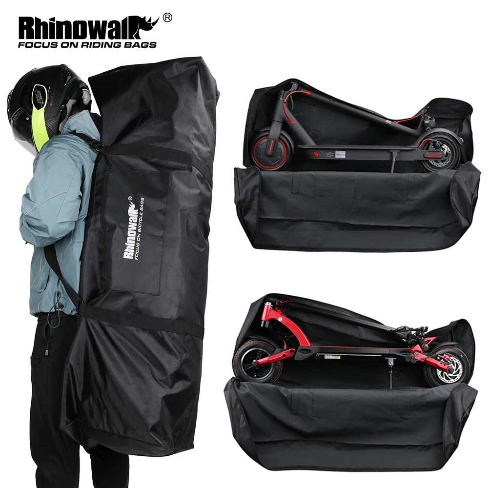Borsa portaoggetti idrorepellente Rhinowalk RF085 per scooter elettrico, custodia portaoggetti con cerniera pieghevole per skateboard, borsa per il trasporto durevole di scooter.