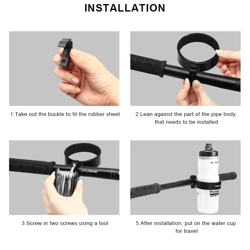 Porte-gourde Pour Vélo En Alliage D'aluminium - Universel, Diamètre 76 Mm - Pour VTT, Vélo De Route, Ville - 4