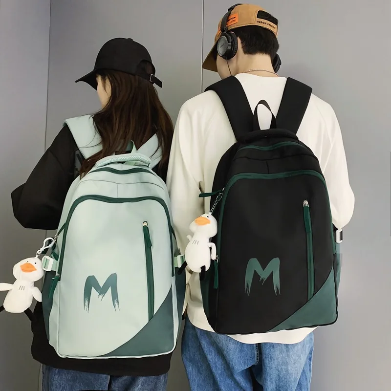 

Student Schoolbags Contrasting Colors Trendy Large-capacity Commuter Backpacks Ultra-light Waterproof Boys and Girls Campus Bag