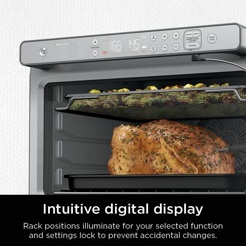 Description Picture 3 of item10-in-1 Smart Digital Countertop Convection Toaster Oven with Air Fry, Air Roast, Broil & Bake, 1800W Stainless Steel