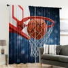 2pcs, 2D flat Curtain basketball 100% Polyester,Without Electricity Festive Backdrops for Holiday Party, General Celebration 6