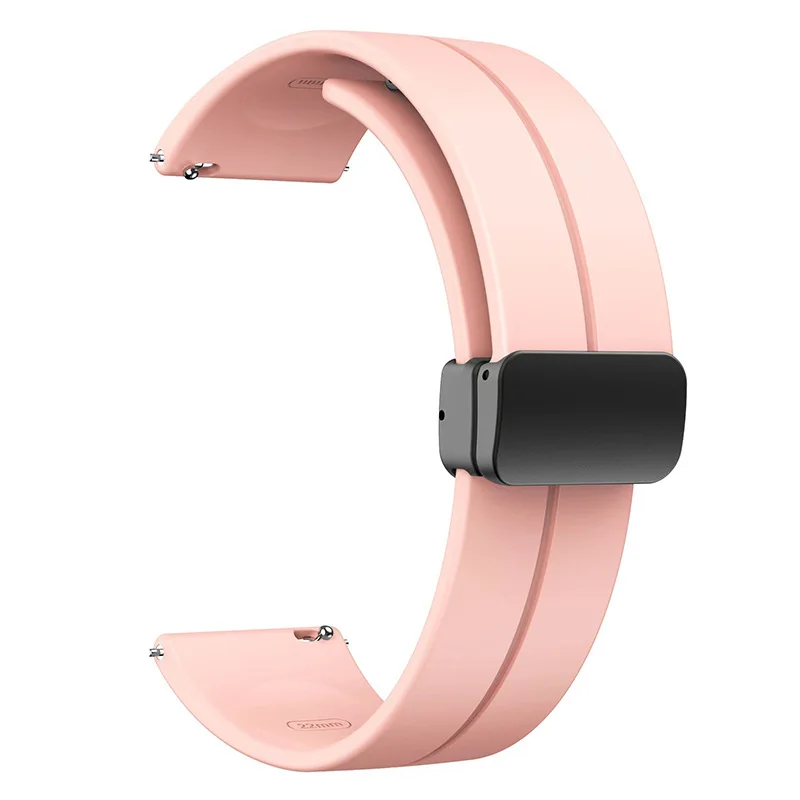 Silicone Strap with Metal Magnetic Buckle for MoonSwatch Planet Collection