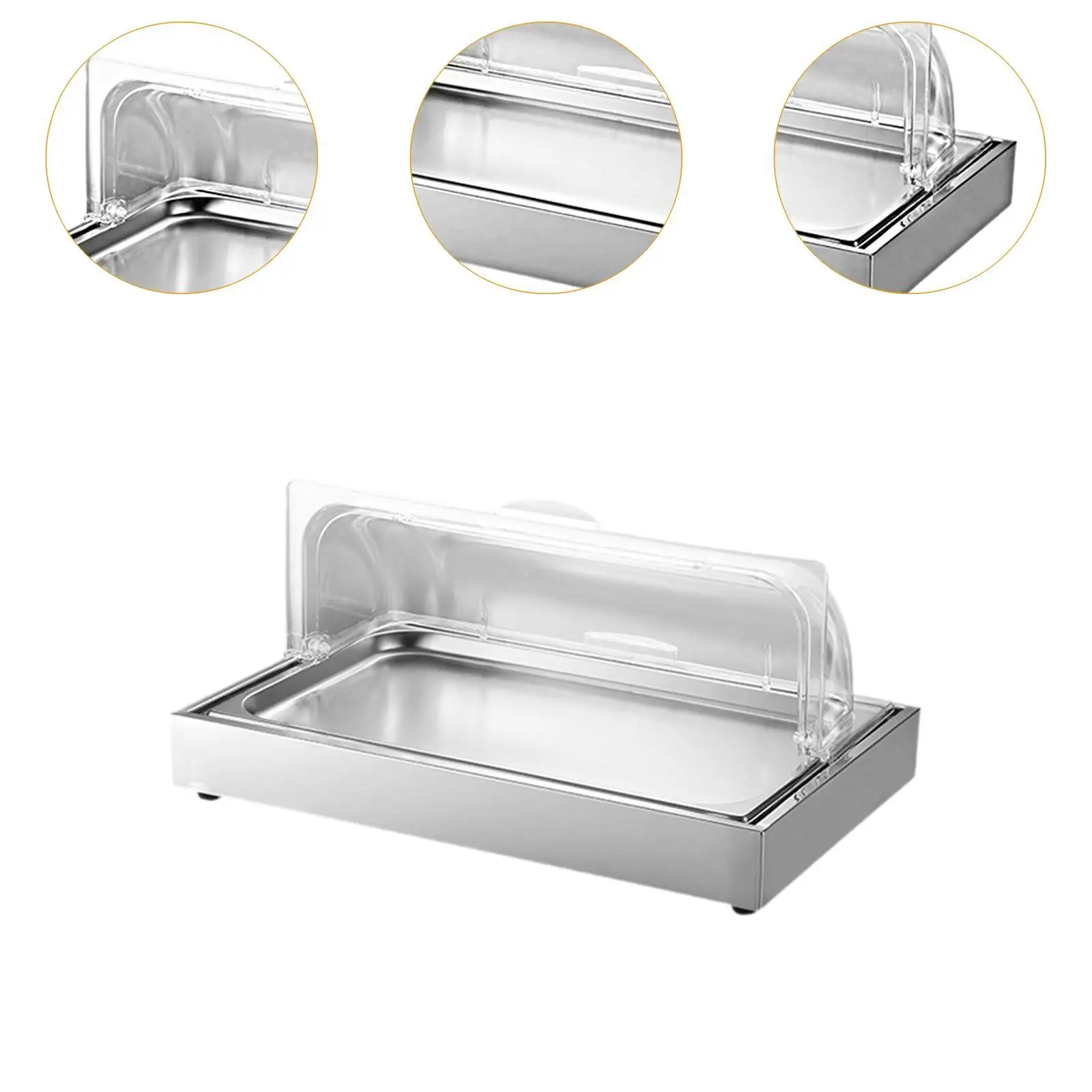 Ice Food Serving Display Tray Keep Food Cold Chilled Platter Elegant with Clear