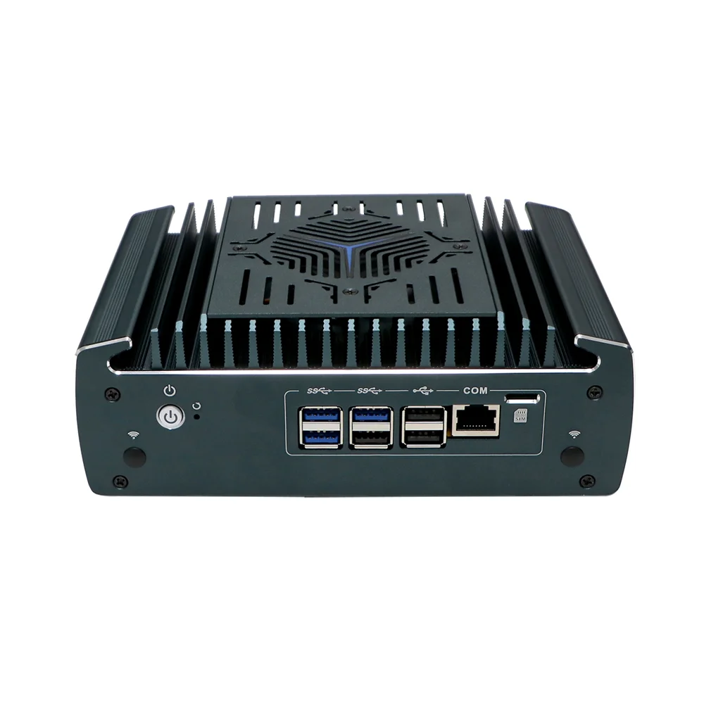 HUNSN Micro Firewall Appliance, RX14,Mini PC, VPN, Router PC, AES-NI, 6 x 2.5GbE I225-V B3, HDMI, DP, COM, Nano SIM Slot, TPM2.0