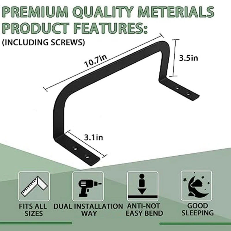 2Pcs Mattress Slide Stopper, Metal Mattress Retainer Bar For Adjustable Beds, Keep From Sliding