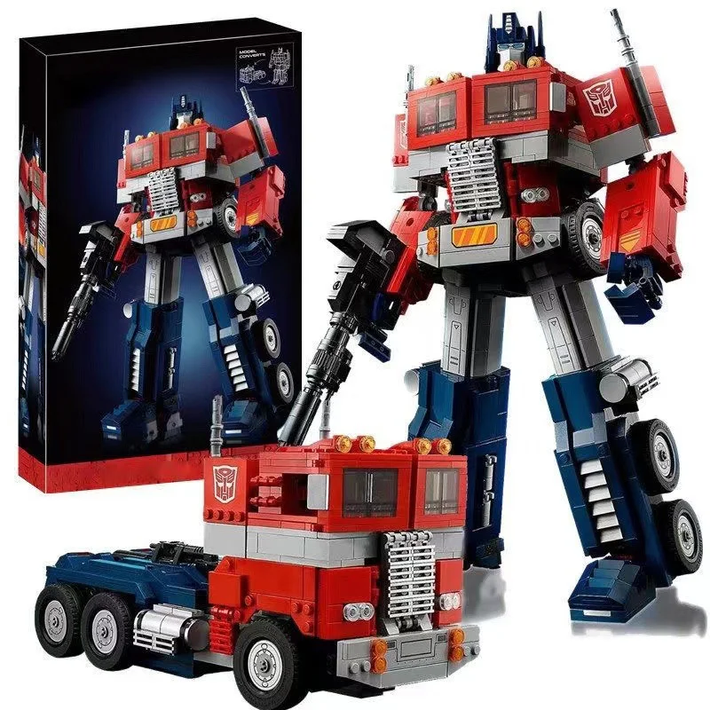 1508PCS Robot Car Toys Optimus Prime Building Blocks 10302 Truck Transformationed Autobot Deformation Movies Gift For