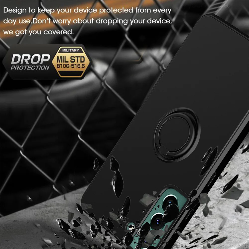 Magnetic Ring Holder Liquid Silicone Phone Case