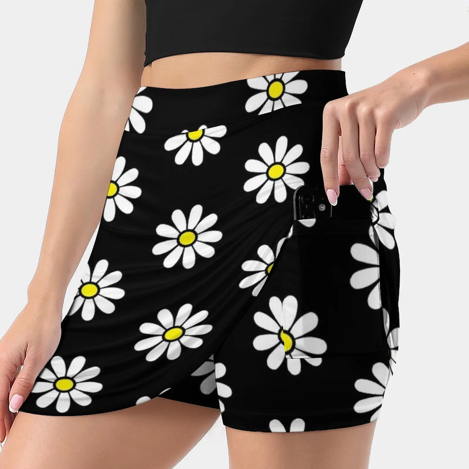 

Happy Daisy Flower Power 60'S 70S Retro Vintage Hippie Korean Fashion Skirt Summer Skirts For Women Light Proof Trouser Skirt