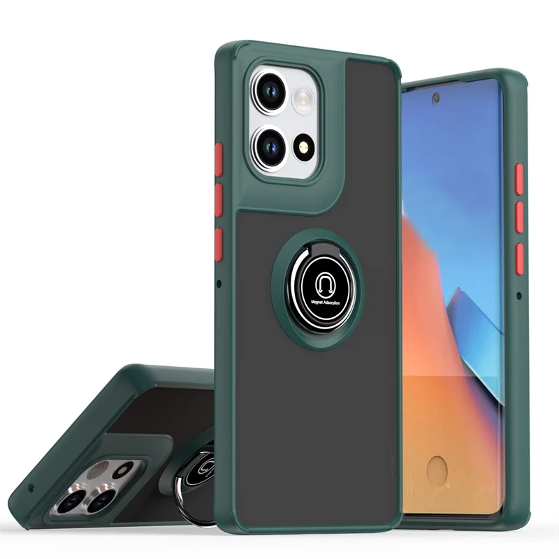 Armor Matte Shockproof Case with Magnetic Ring Holder and Stand