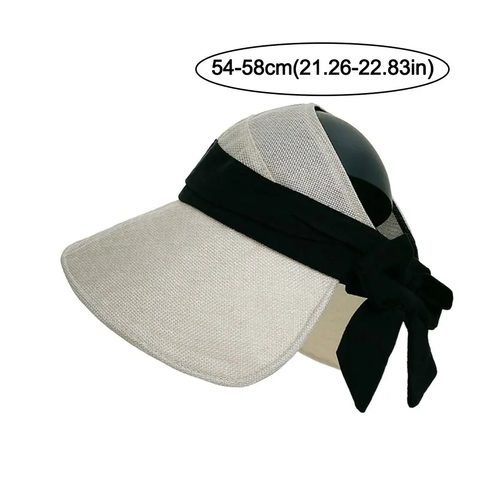 Polyester Women Beach Bucket Hat Wide Brim Sun Cap