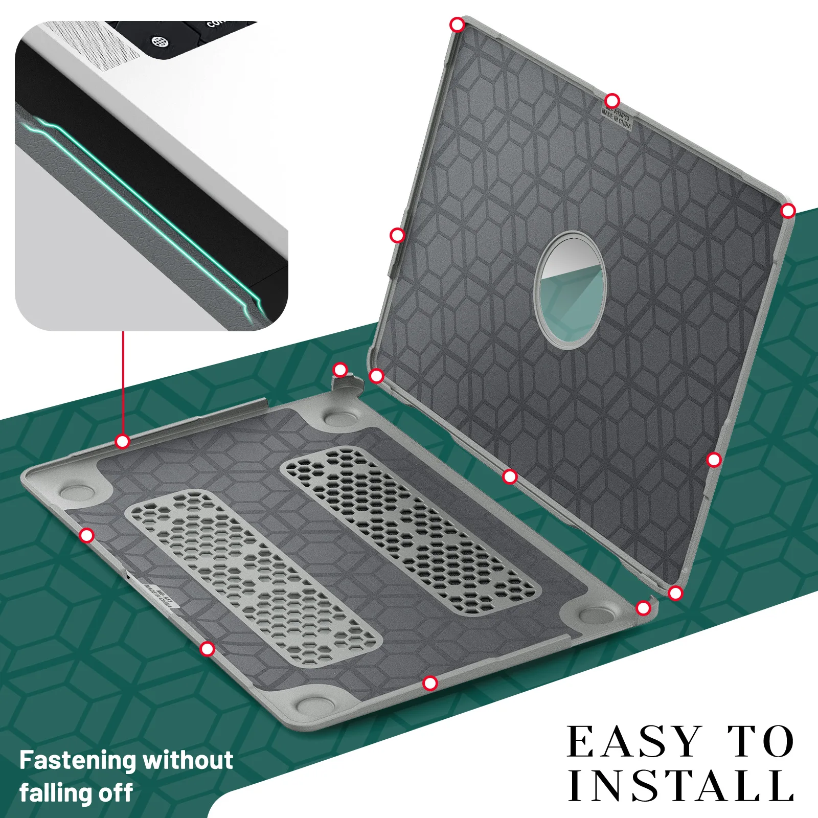 2024 Protective Laptop Case with Stand and Bottom Cover