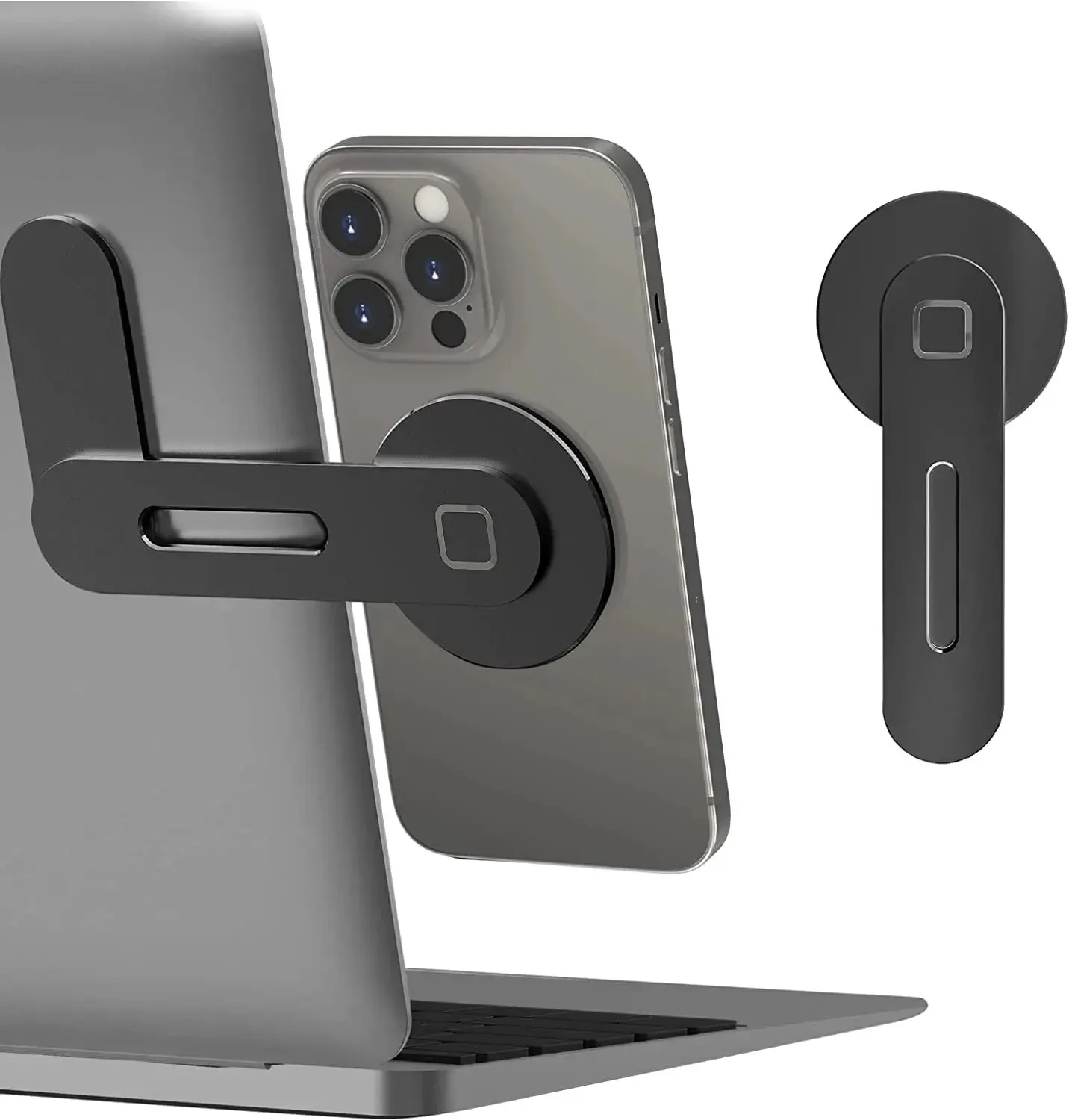 Magnetic Foldable Laptop Phone Holder for Computers and Monitors