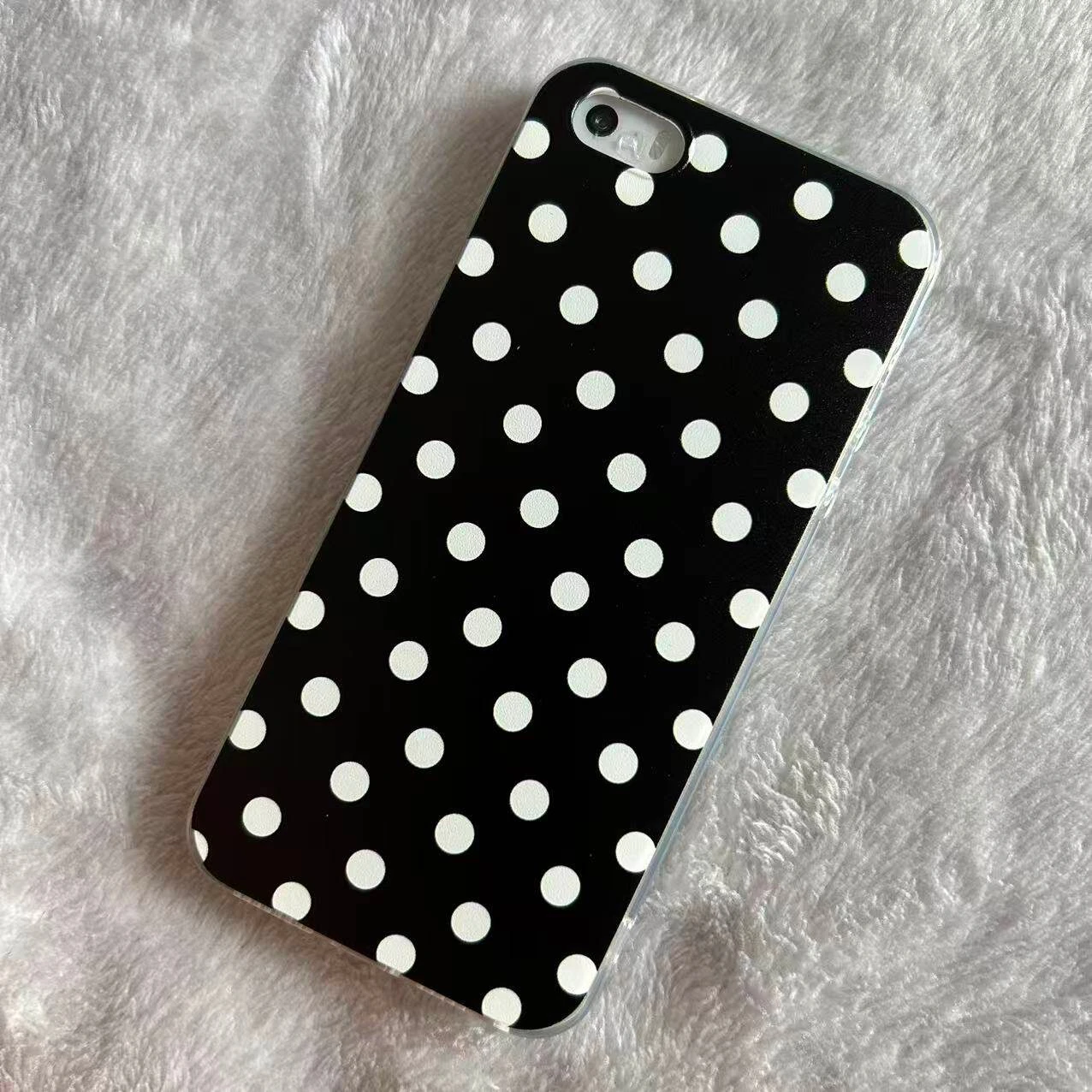 Vibrant Colorful Polka Dots Feather Texture Phone Case