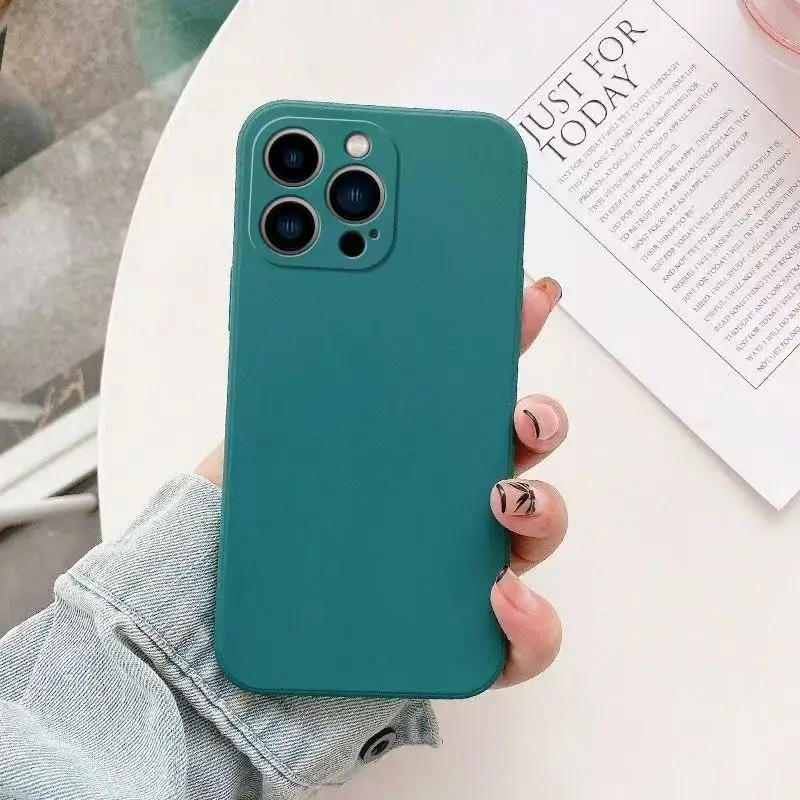 Pure Color Liquid Silicone Shockproof Case - Premium Protective Shell