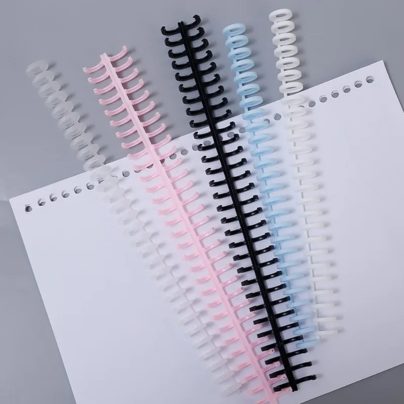 30 Holes Detachable Buckle Loose-leaf Paper Book Circles Ring Scrapbook Album Binder Spiral A4 A5 B5 Notebook Binding Clips loose leaf binding coil,plastic binding rings,metal ring binder,metal binder ring,loose leaf binder clips,notebook accessories