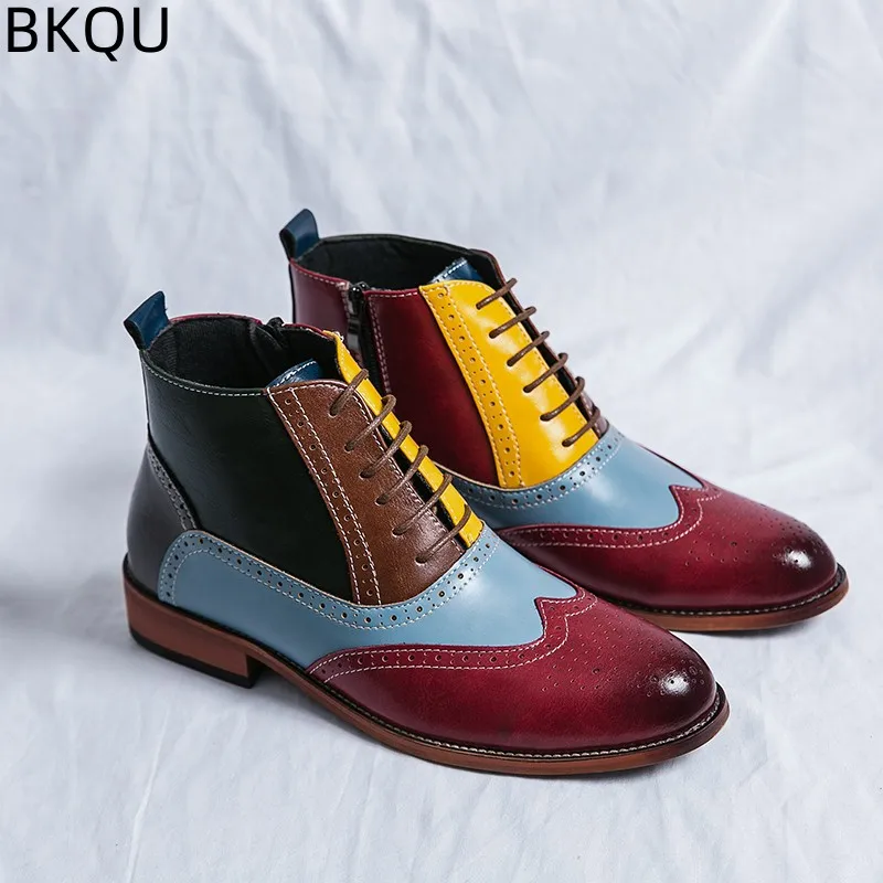 Men's British Business Casual Pointed Toe Leather Dress Shoes Large Size