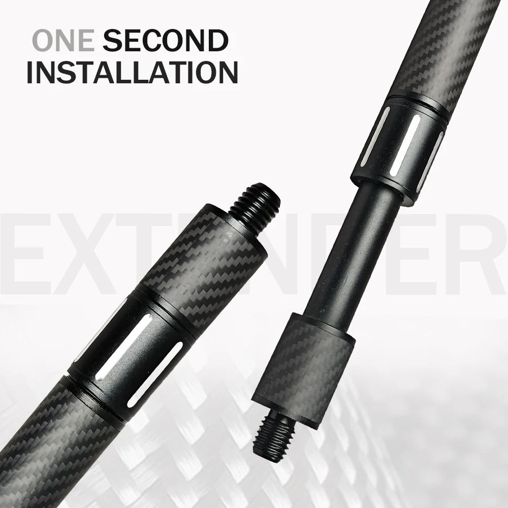 Telescopic Carbon Fiber Billiards Extension Bumper, Extendable Stick Accessories Snooker Cue Extend Weights Replacement