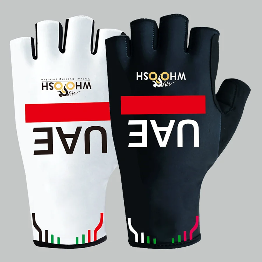 2024 UAE Sports Cycling Gloves Half Finger Men Women Road Bike Gloves Running Fitness Gym Riding Bicycle Gloves