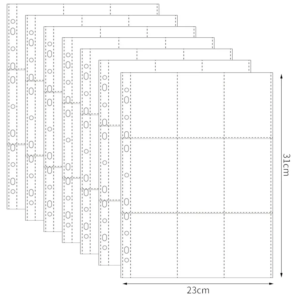 Feuilles de reliure pour cartes photo K-pop A4, pocommuniste multiples, manchon PP sans acide, recharge d'album photo 4x6, carte Liberty, tampon, rangement de bijoux