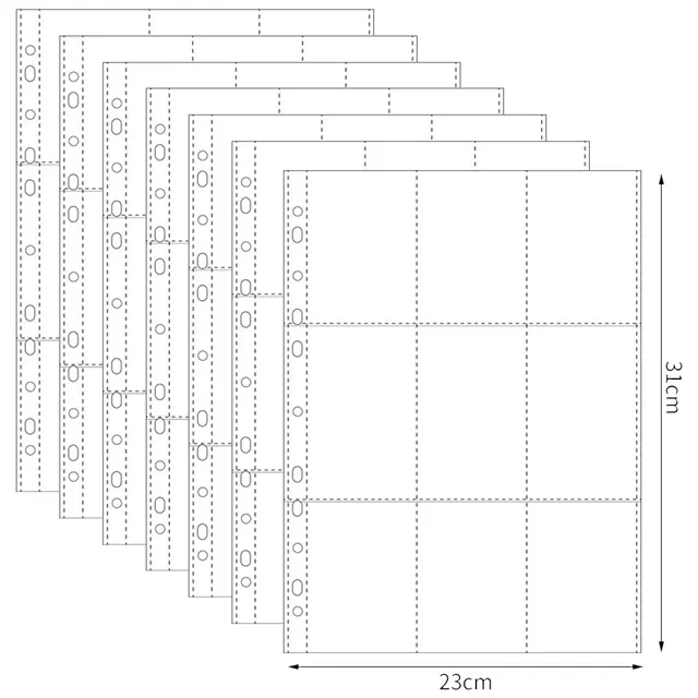 Feuilles de reliure pour cartes photo K-pop A4, pocommuniste multiples, manchon PP sans acide, recharge d'album photo 4x6, carte Liberty, tampon, rangement de bijoux 1