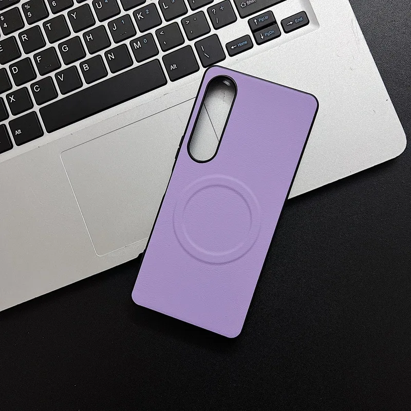Luxury PU Leather MagSafe Magnetic Phone Case - Wireless Charging Shockproof Cover