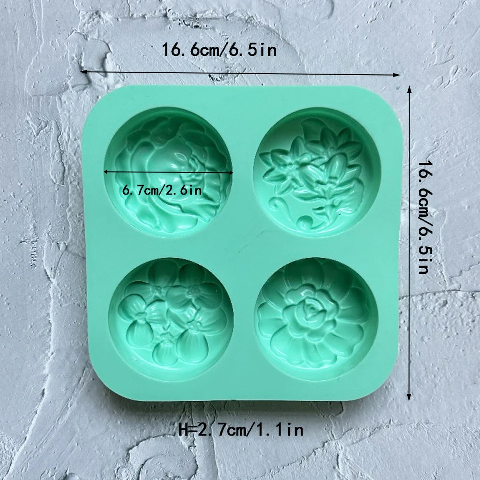 2 Stampi Per Sapone In Silicone Viola Con Motivi Onde E Fiori 3D – Riutilizzabili, Per Sapone, Cioccolato, Cupcake, Gelatina