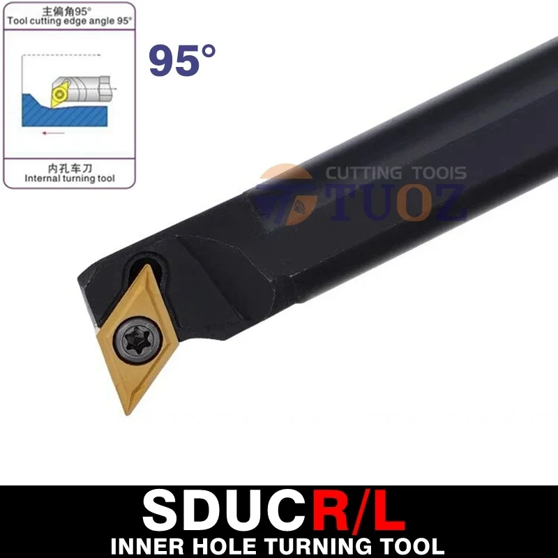 

TUOZ S08K S10K S12M S14N S16Q S20R SDUCR07 SDUCL07 95° 8-20mm DC07 SDUCR CNC Internal Turning Tool Lathe Boring Bar Tool Holder