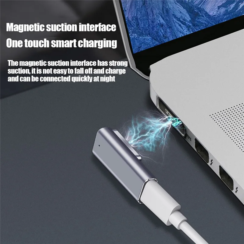 맥북 에어 프로용 마그네틱 USB C 어댑터, 맥세이프 2 커넥터, PD 고속 충전 어댑터, C타입/DC5521