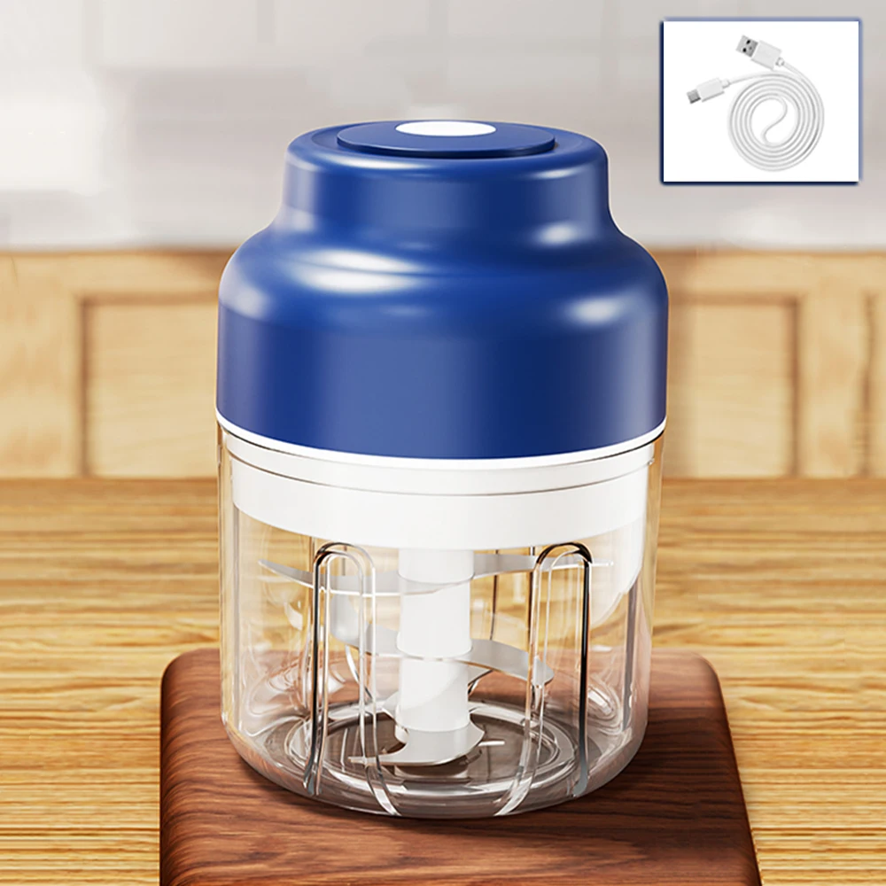 Hachoir alimentaire électrique 320ml, hachoir à ail électrique, Rechargeable par USB, hachoir à viande, presse à ail, mélangeur Portable